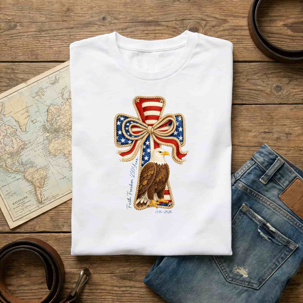 Patriotic Eagle Cross Design Classic T-Shirt