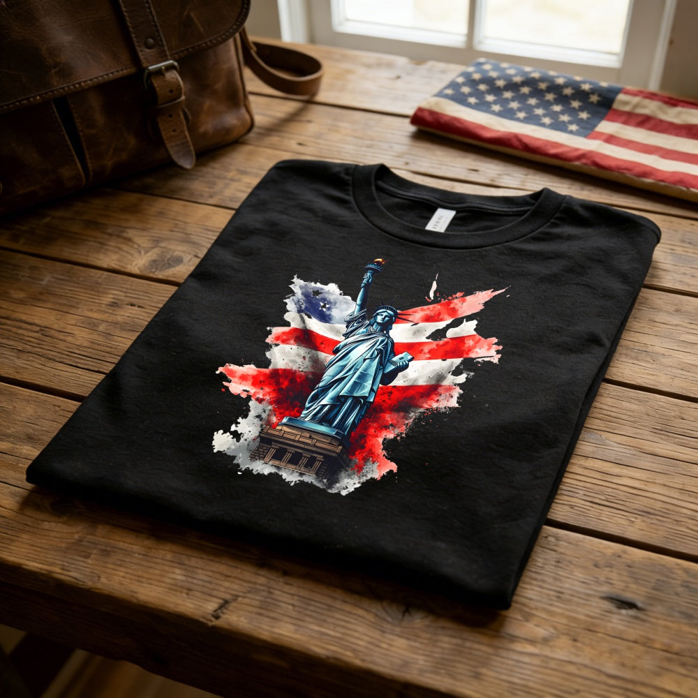Patriotic American Flag Statue Of Liberty Classic T-Shirt