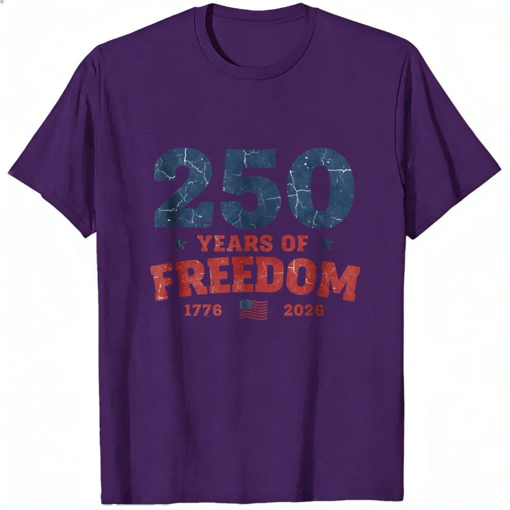 Patriotic American Independence Day 250 Years Of Freedom Classic T-Shirt