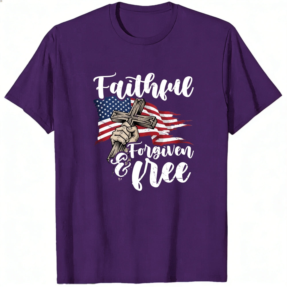 Patriotic Christian Faithful And Free Classic T-Shirt