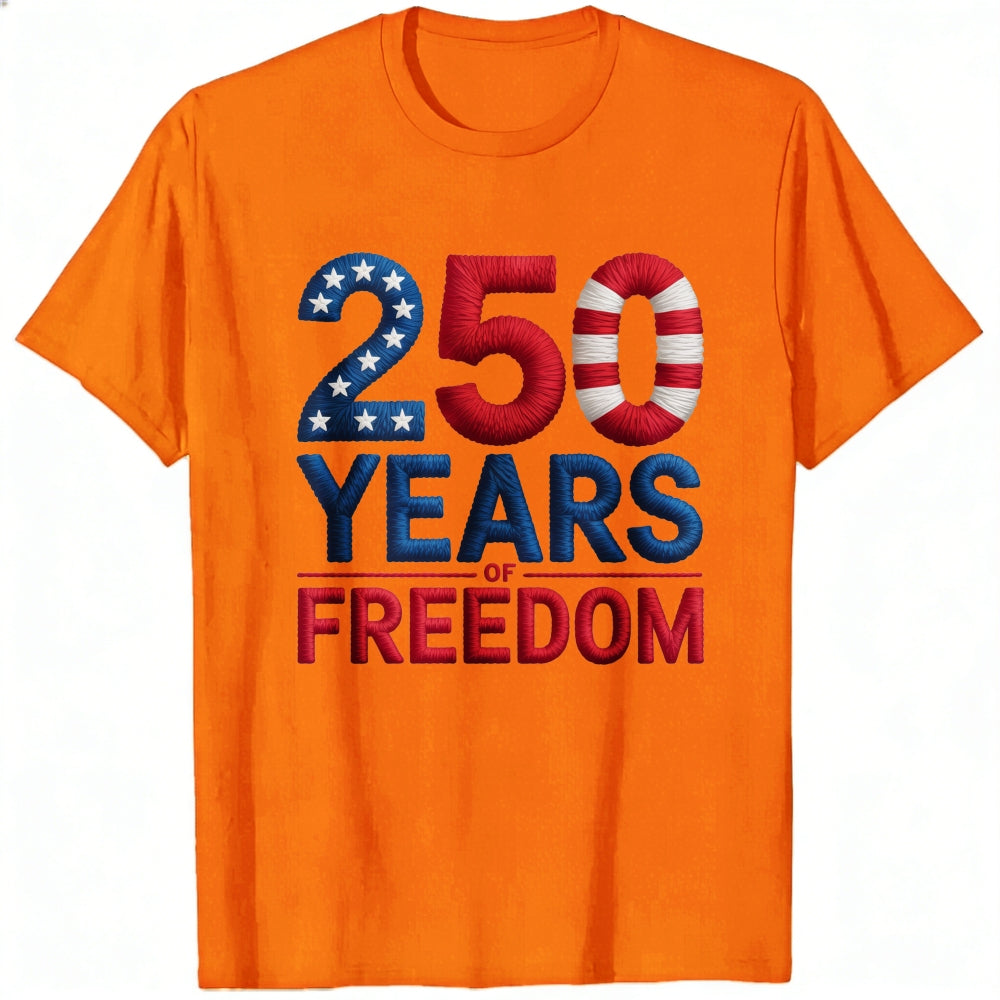 Patriotic American Flag Design Classic T-Shirt 250 Years Of Freedom
