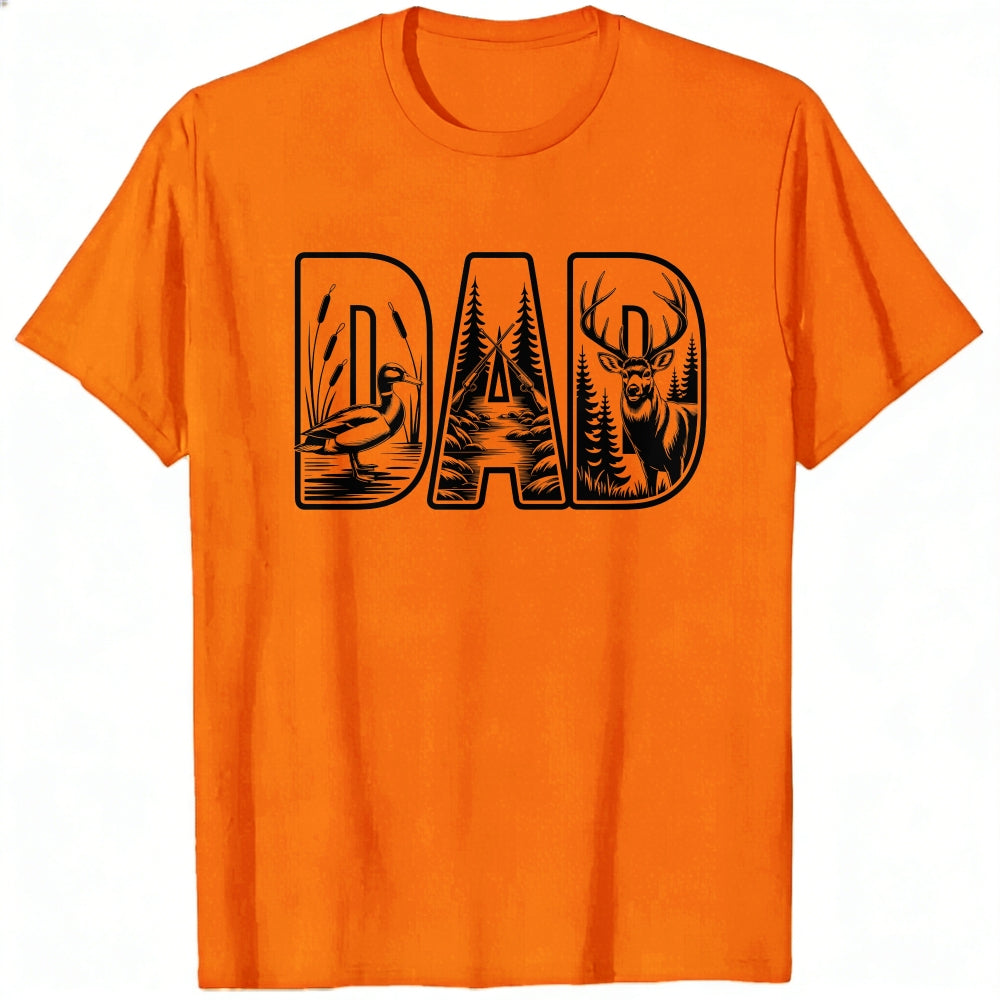 Outdoor Adventure Classic T-Shirt Dad With Duck And Deer Scene