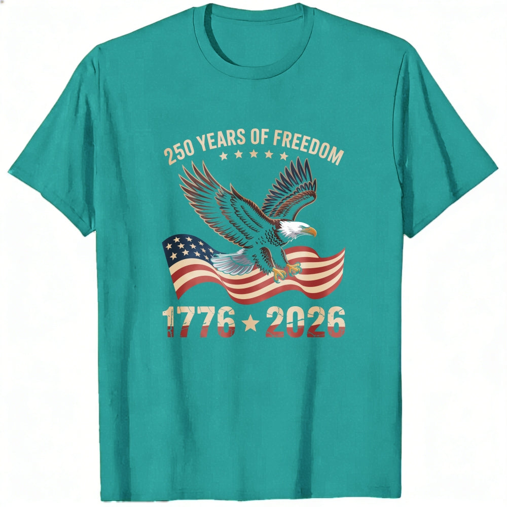 Patriotic Eagle American Flag 250 Years Of Freedom 1776 2026 Classic T-Shirt