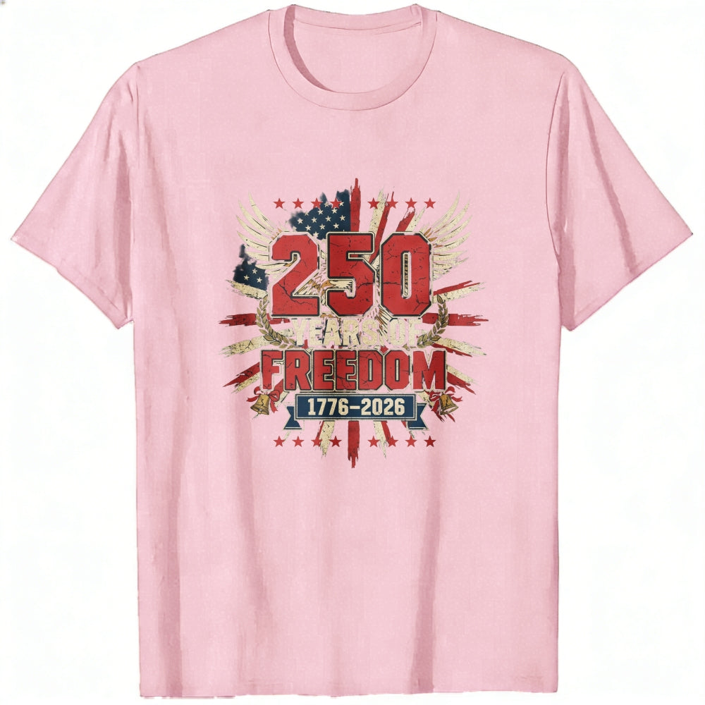 Patriotic American Flag Wings 250 Freedom 1776 2026 Classic T-Shirt
