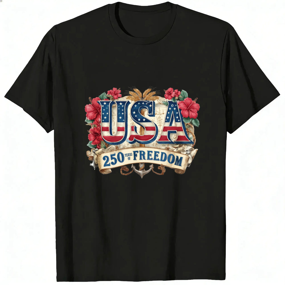 Patriotic American Flag Design Classic T-Shirt USA 250 Years Freedom