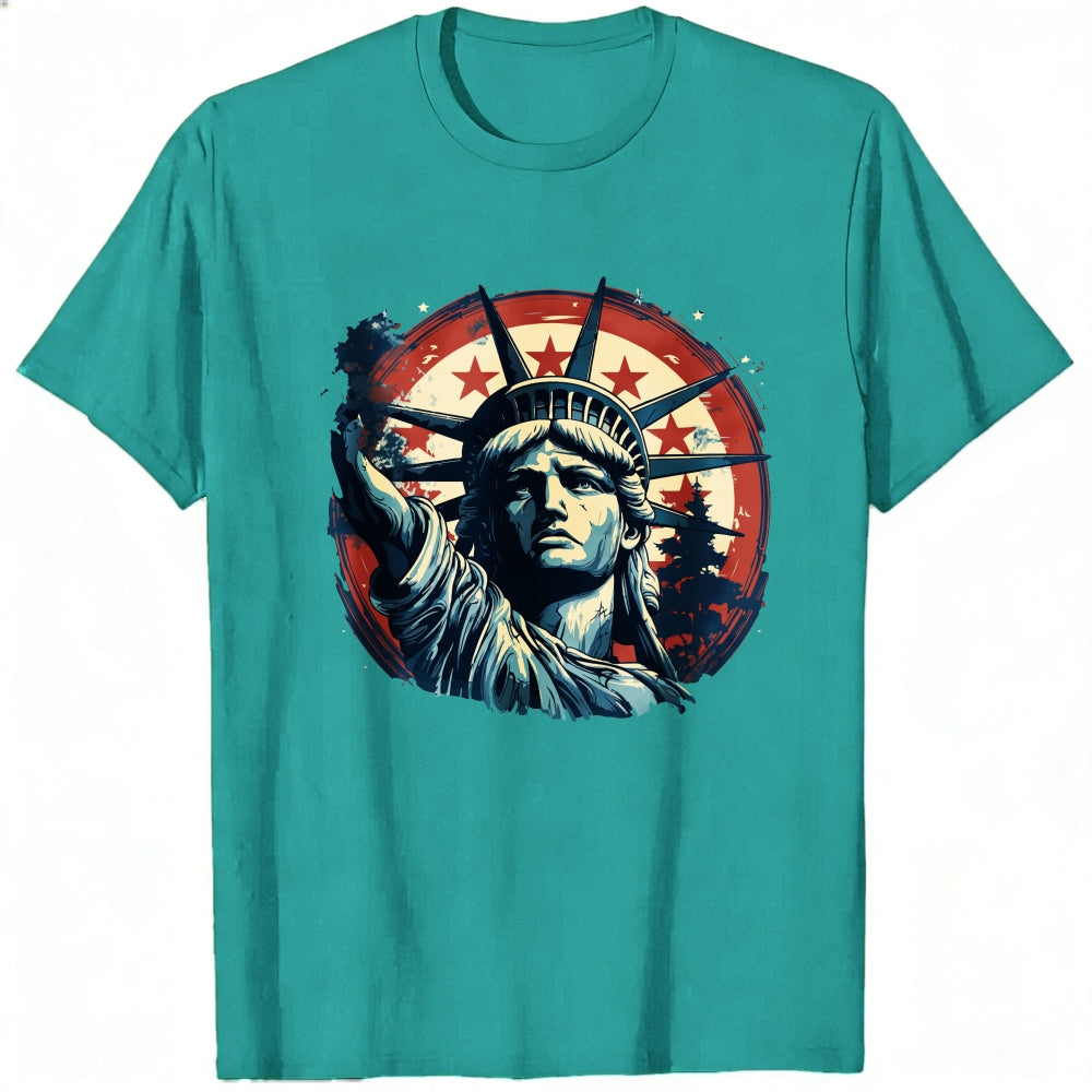 American Flag Statue Of Liberty Classic T-Shirt