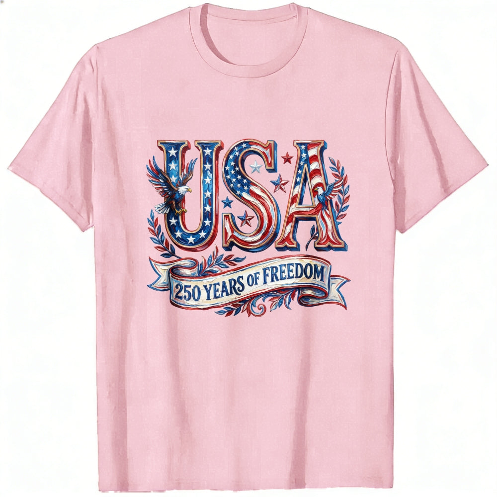 Patriotic American Flag Design Classic T-Shirt Usa 250 Years Of Freedom