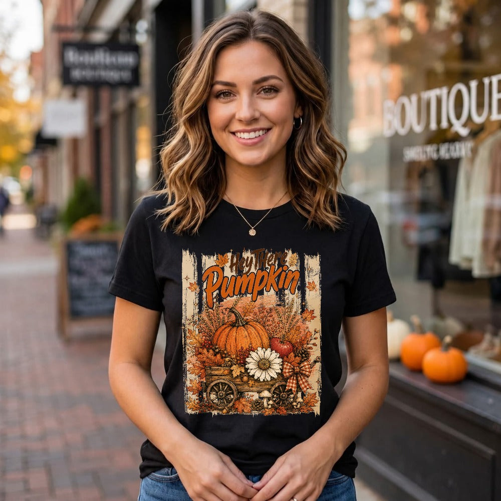 Vintage Autumn Harvest Hey There Pumpkin Classic T-Shirt