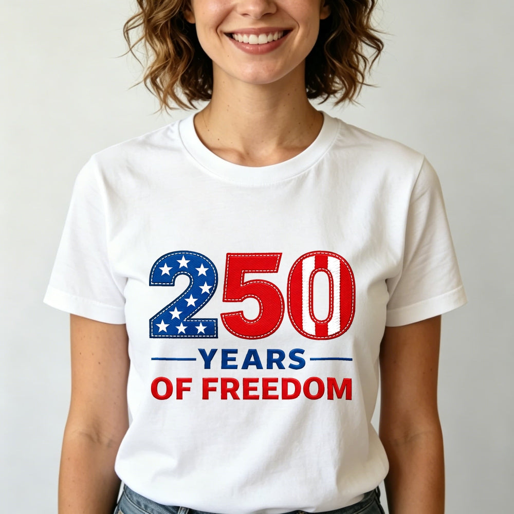 Patriotic American Flag Design Classic T-Shirt 250 Years Of Freedom