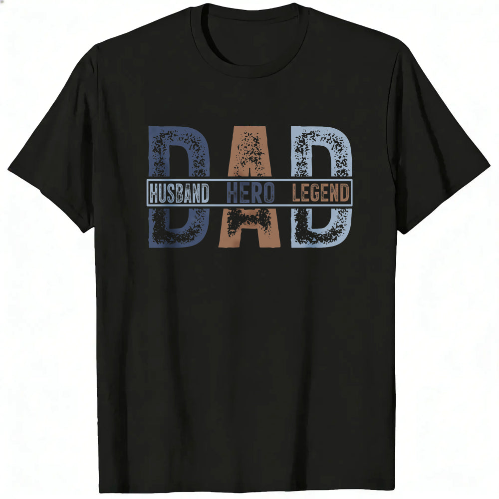 Graphic Print Classic T-Shirt Dad Husband Hero Legend