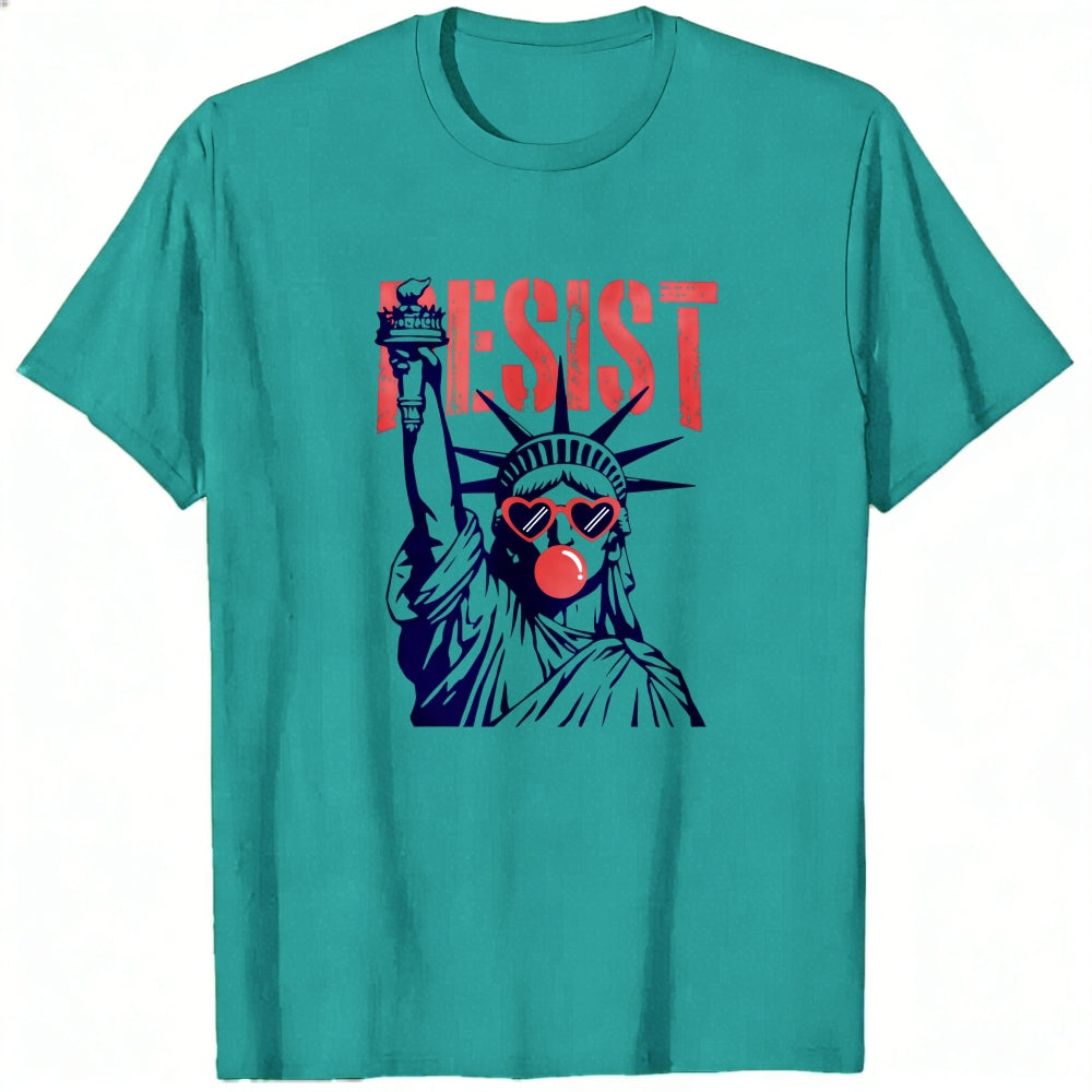 Political Statement Classic T-Shirt Resist Statue Of Liberty