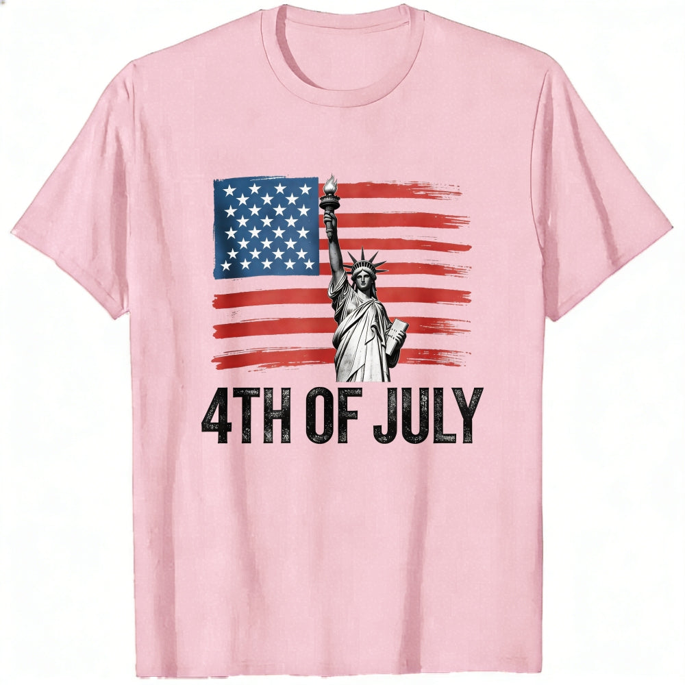 Patriotic American Flag Statue Of Liberty Classic T-Shirt 4th Of July
