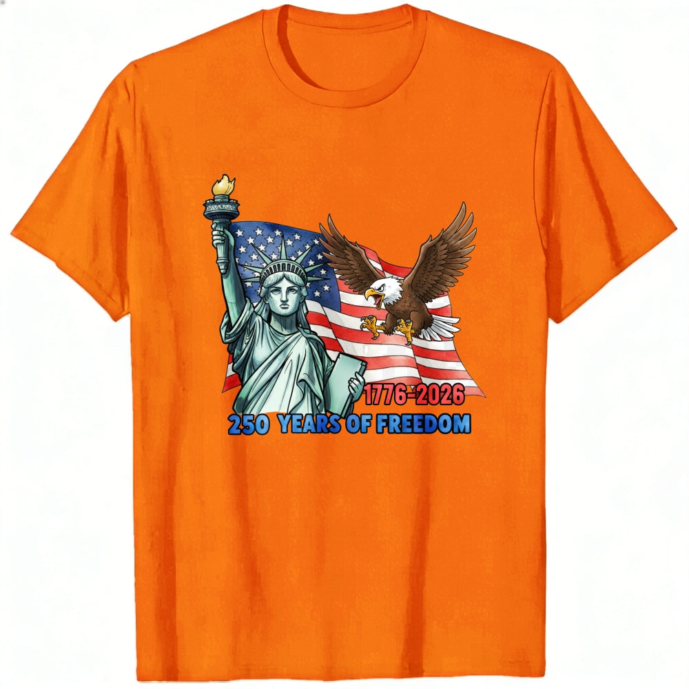 Patriotic American Flag Statue Of Liberty Eagle Classic T-Shirt 250 Years Of Freedom 1776 2026