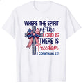 Patriotic Christian Cross Design Classic T-Shirt Where The Spirit Of The Lord Is There Is Freedom 2 Corinthians 317