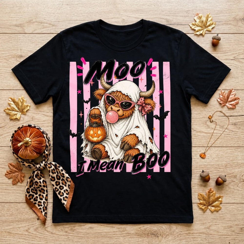 Funny Halloween Cow Ghost Moo I Mean Boo Classic T-Shirt