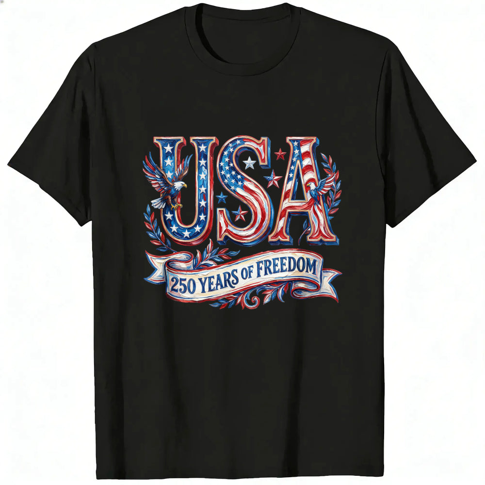 Patriotic American Flag Design Classic T-Shirt Usa 250 Years Of Freedom
