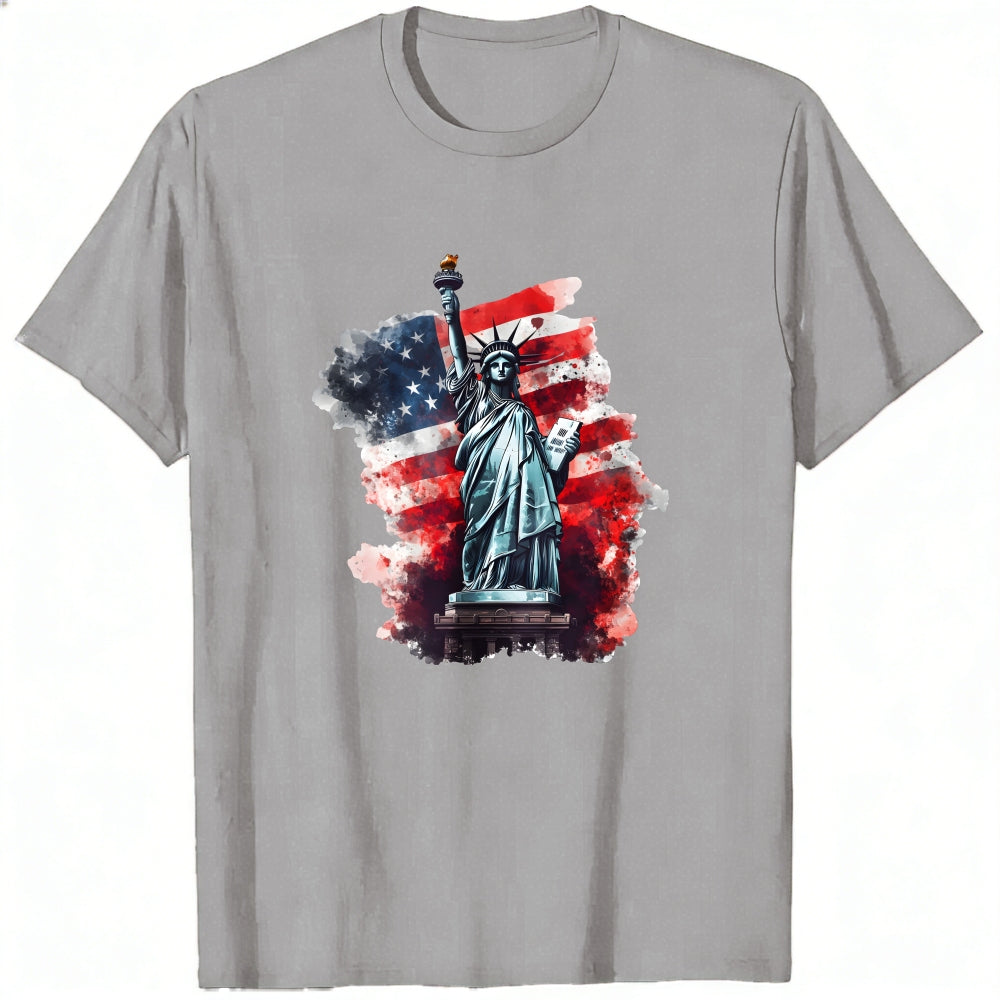 American Flag Statue Of Liberty Classic T-Shirt