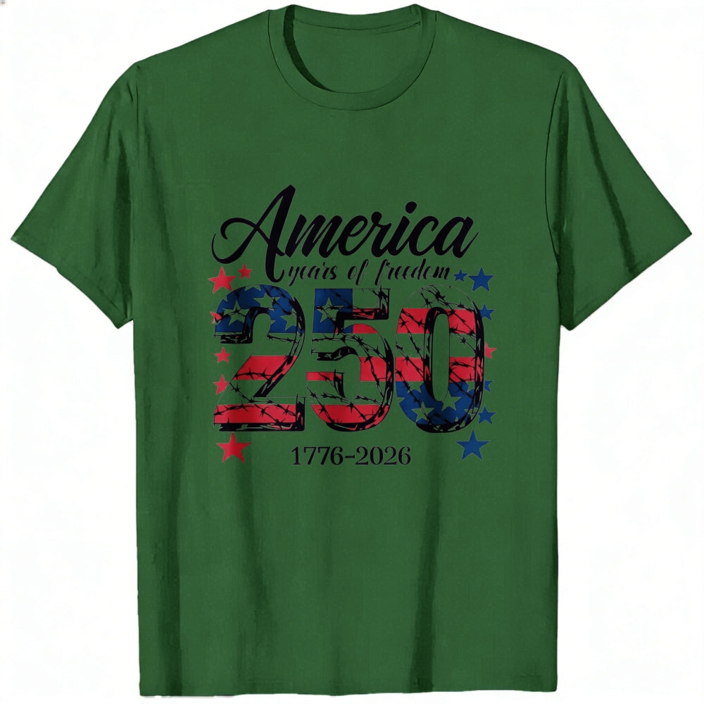 Patriotic American Flag Design Classic T-Shirt 250 Years Of Freedom 1776 2026