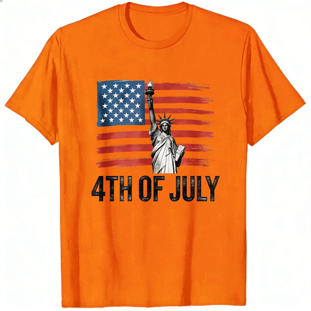 Patriotic American Flag Statue Of Liberty Classic T-Shirt 4th Of July
