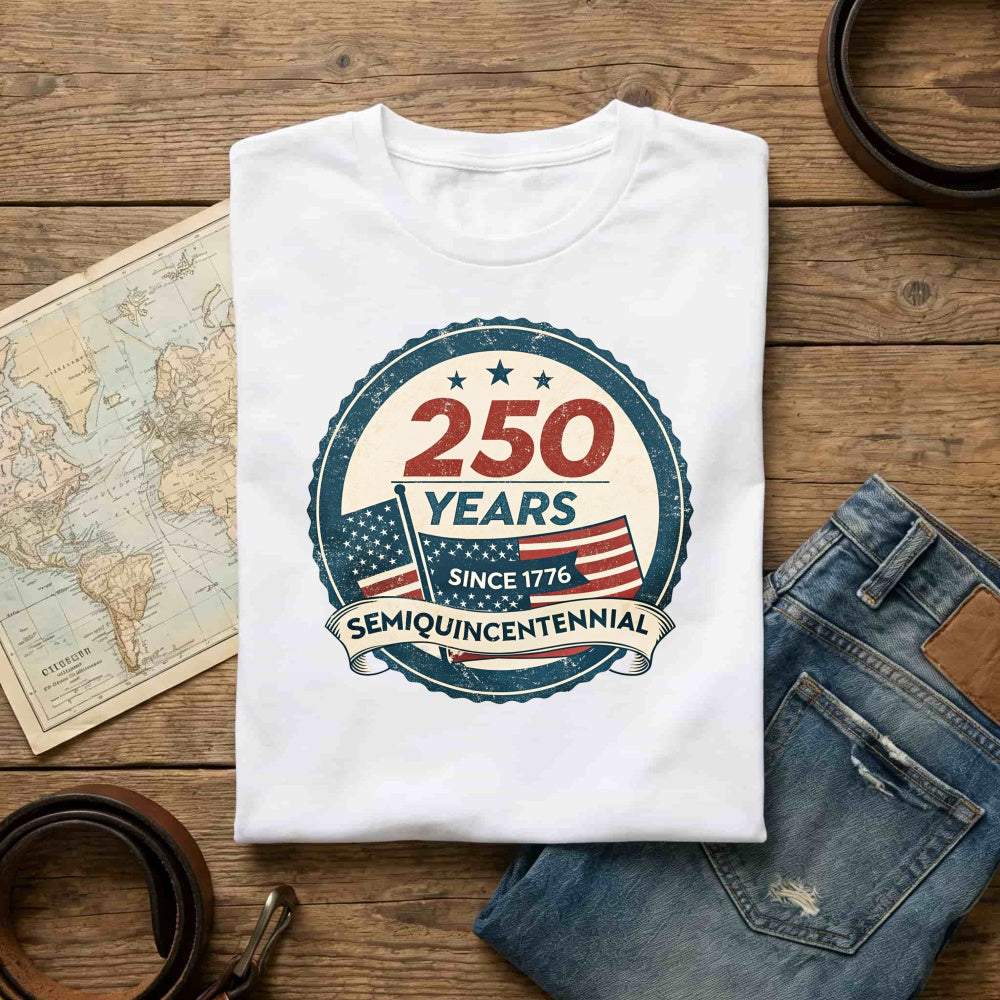 Patriotic American Flag Design Classic T-Shirt 250 Years Since 1776 Semiquincentennial