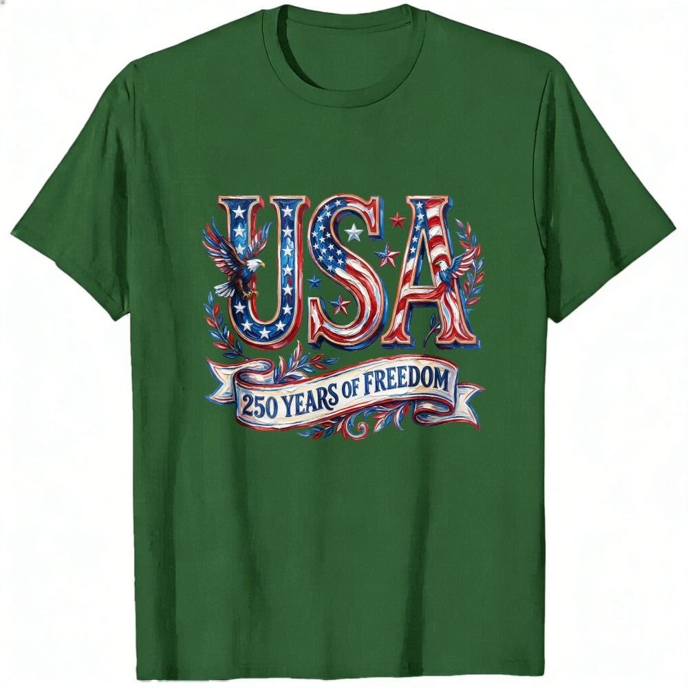 Patriotic American Flag Design Classic T-Shirt Usa 250 Years Of Freedom