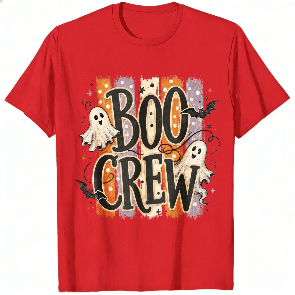 Halloween Funny Boo Crew Ghost Bat Classic T-Shirt
