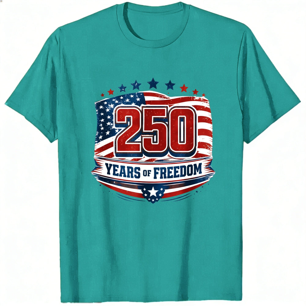Patriotic American Flag Design Classic T-Shirt 250 Years Of Freedom