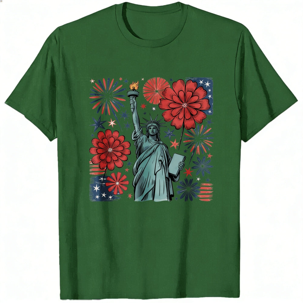 Patriotic American Flag Statue Of Liberty Classic T-Shirt