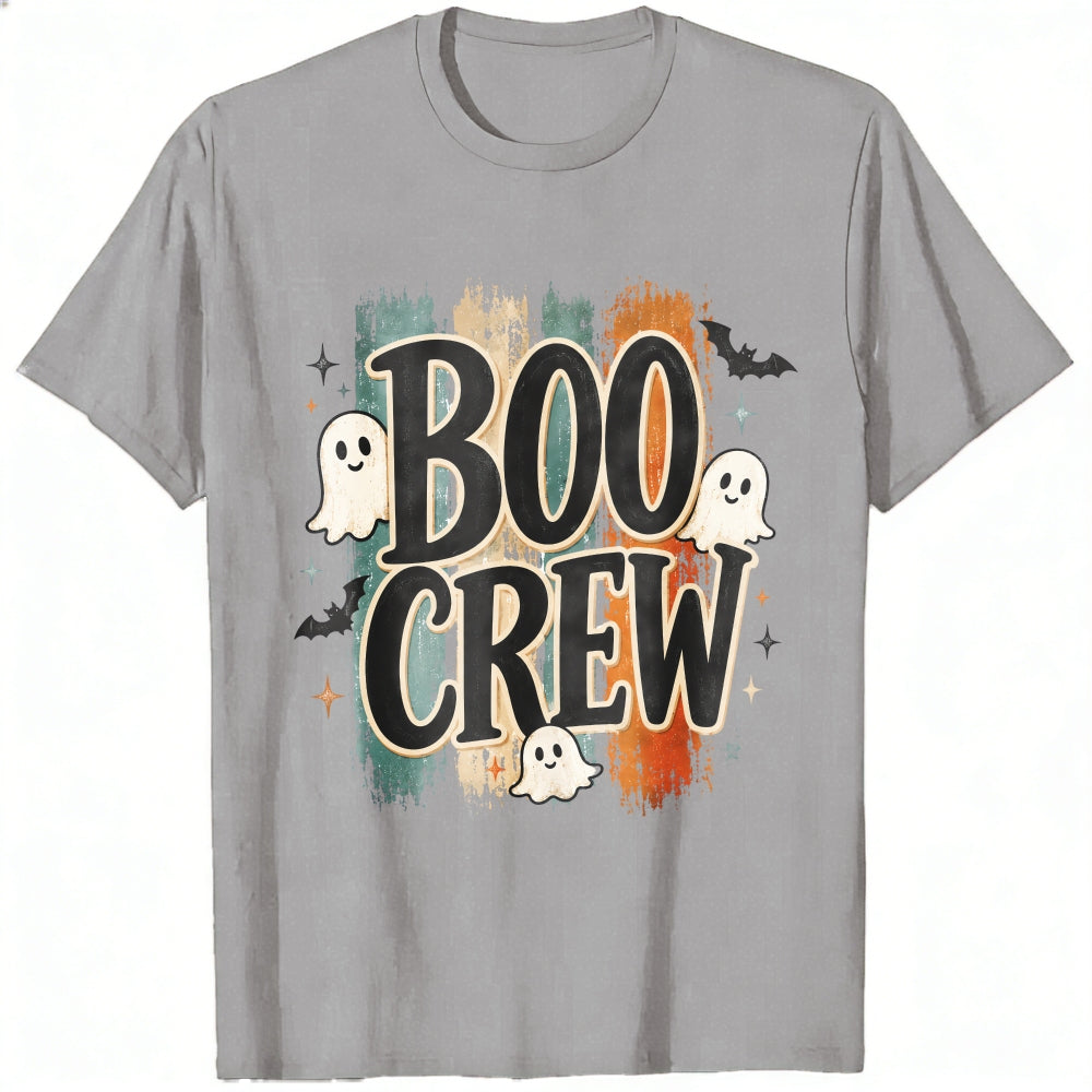 Halloween Retro Boo Crew Ghosts Bats Classic T-Shirt