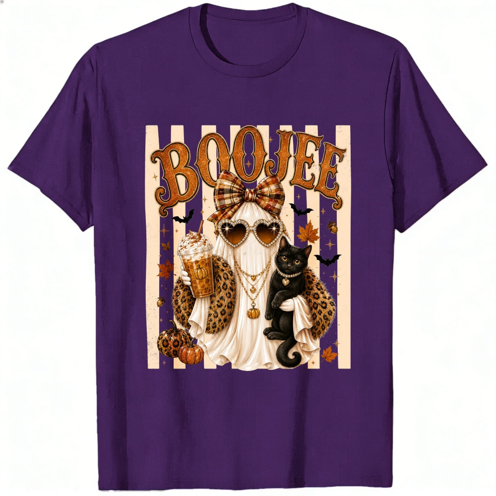 Funny Booje Ghost Leopard Print Halloween Classic T-Shirt