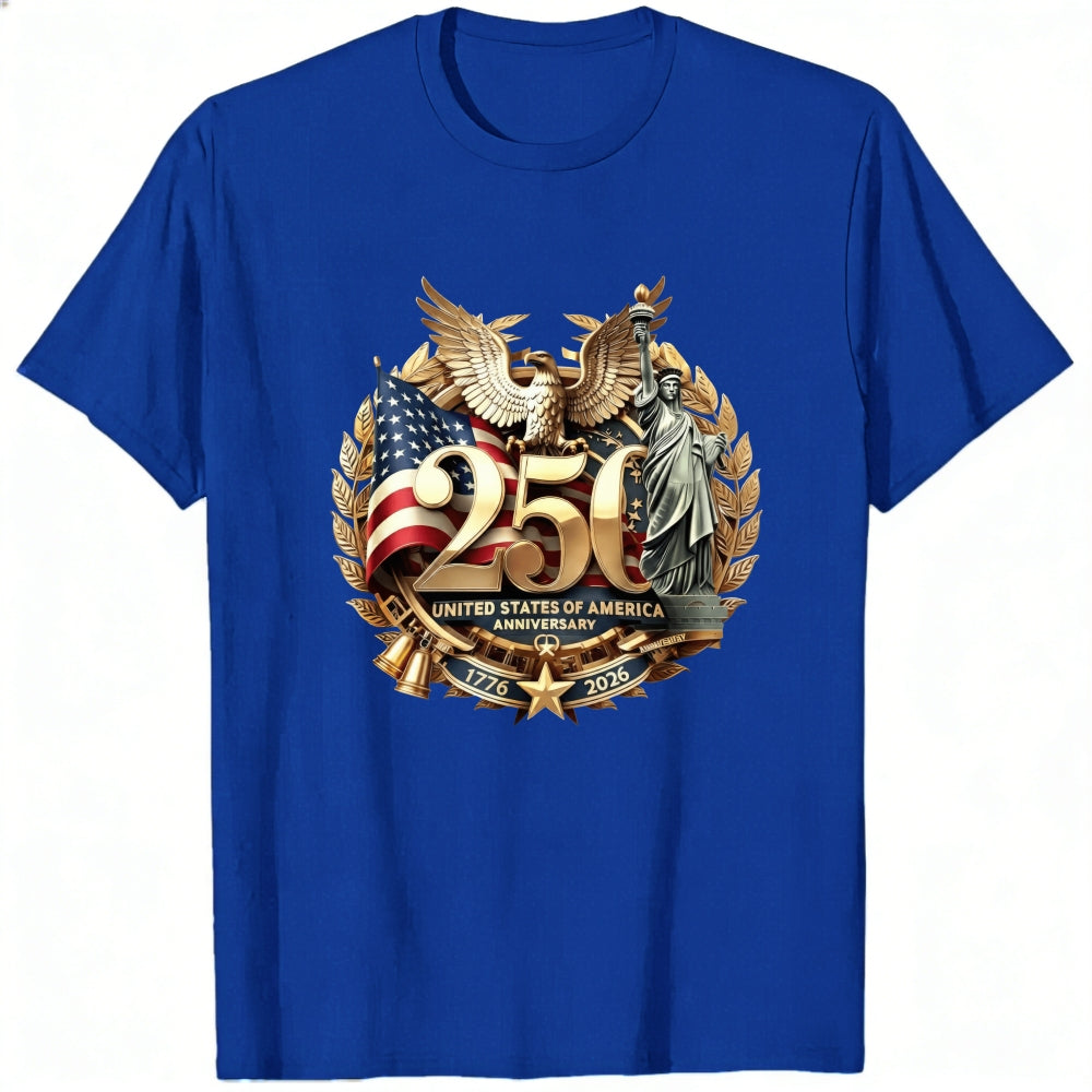 Patriotic American Eagle And Statue Of Liberty Classic T-Shirt 250th Anniversary United States Of America 1776 2026