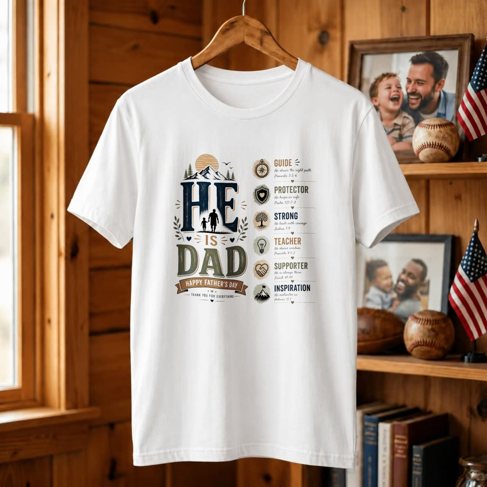 Retro Typography Classic T-Shirt He Is Dad Father's Day Design