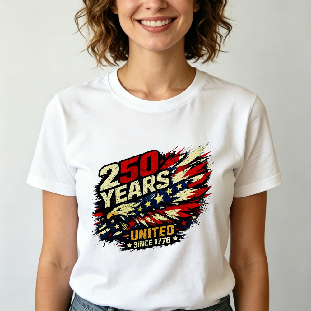 Patriotic American Flag Design Classic T-Shirt 250 Years United Since 1776