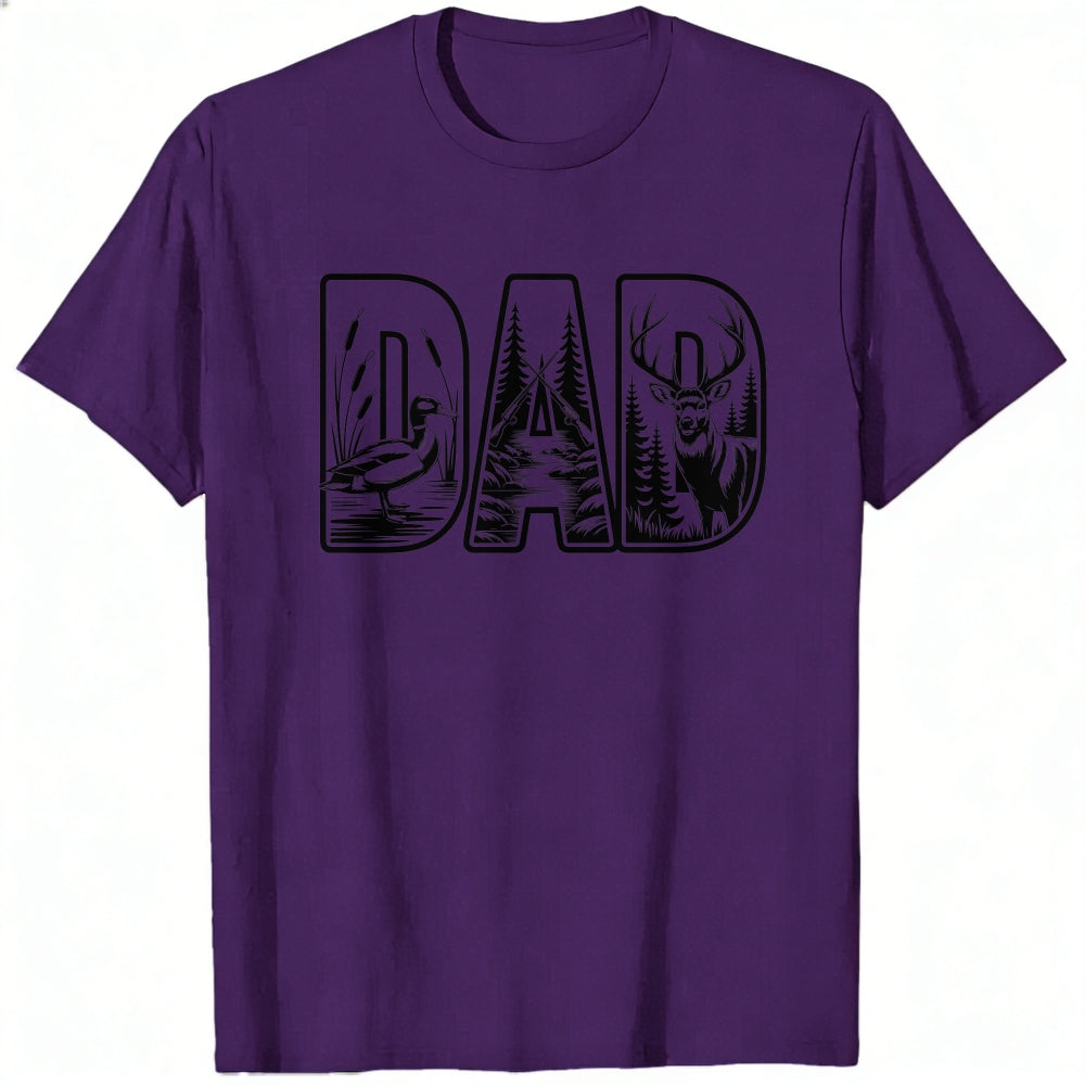 Outdoor Adventure Classic T-Shirt Dad With Duck And Deer Scene