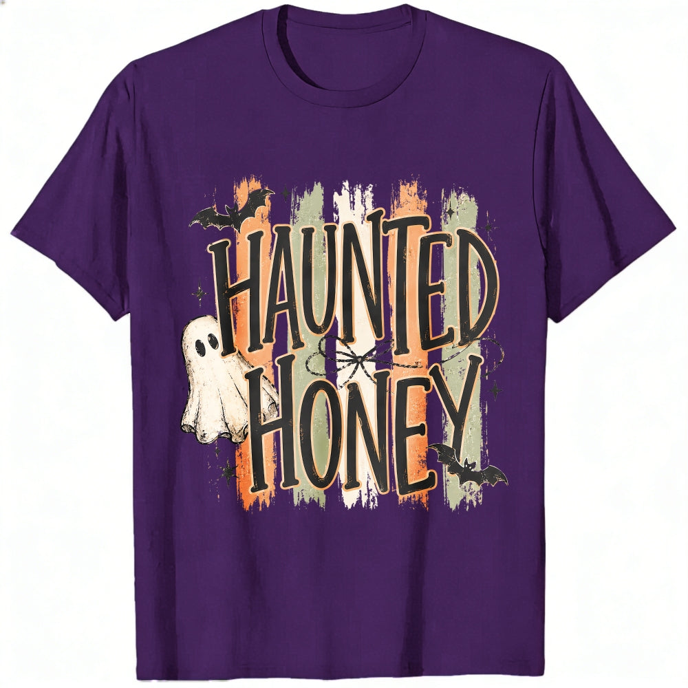 Halloween Haunted Honey Ghost Bat Classic T-Shirt