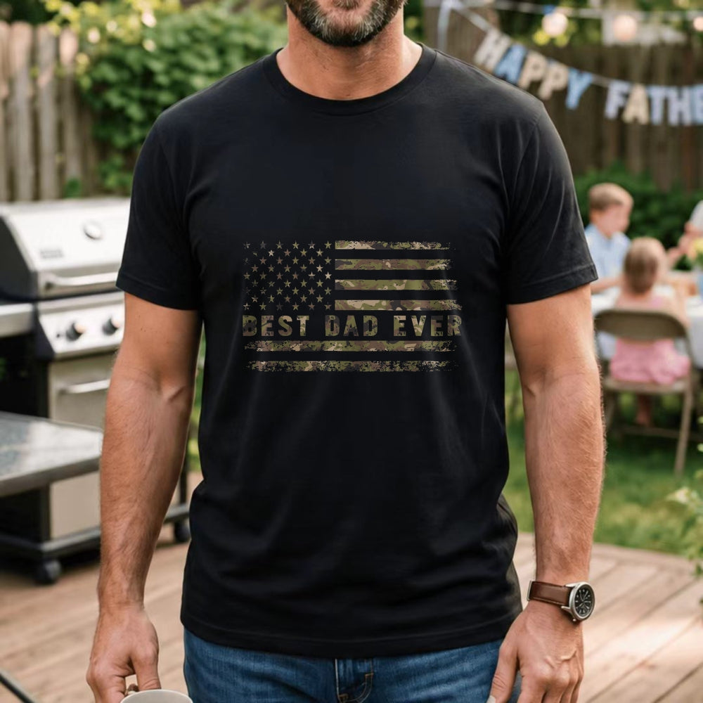 American Flag Camo Best Dad Ever Classic T-Shirt