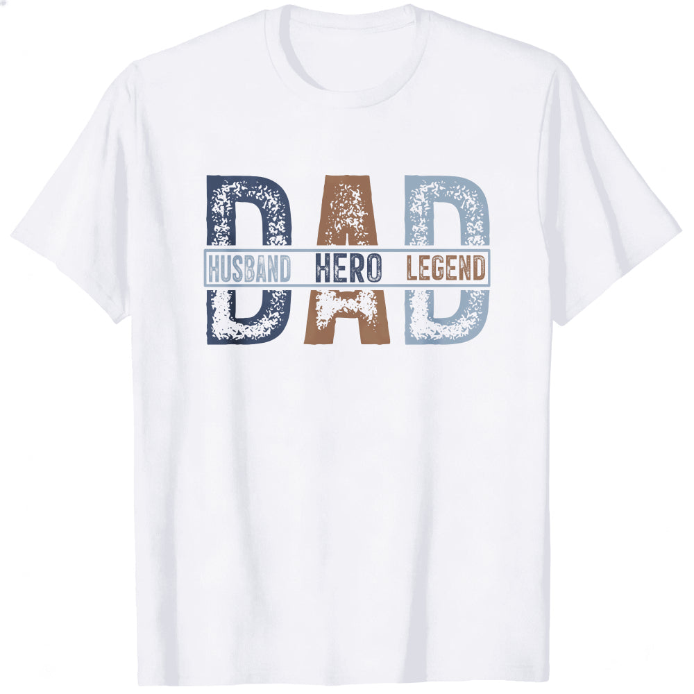 Graphic Print Classic T-Shirt Dad Husband Hero Legend