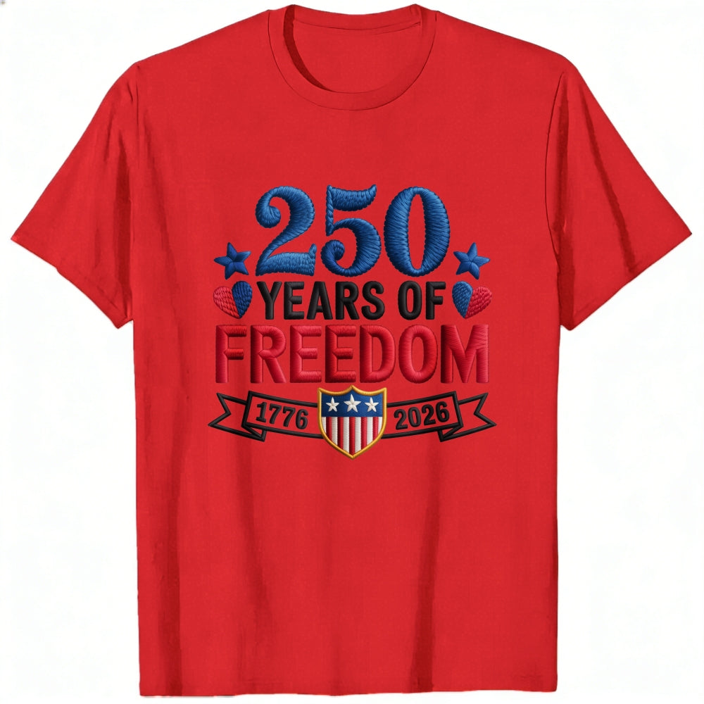 Patriotic American Independence Day 250 Years Of Freedom Classic T-Shirt
