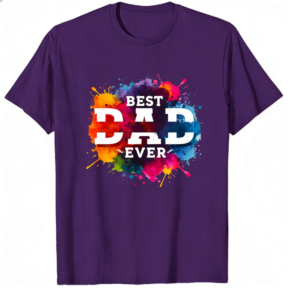 Colorful Splash Design Classic T-Shirt Best Dad Ever