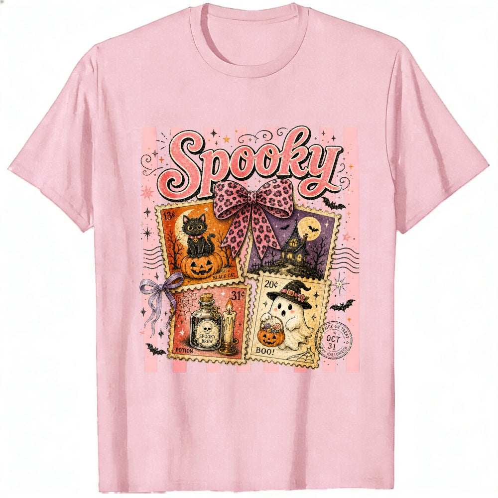 Vintage Halloween Spooky Stamps Classic T-Shirt