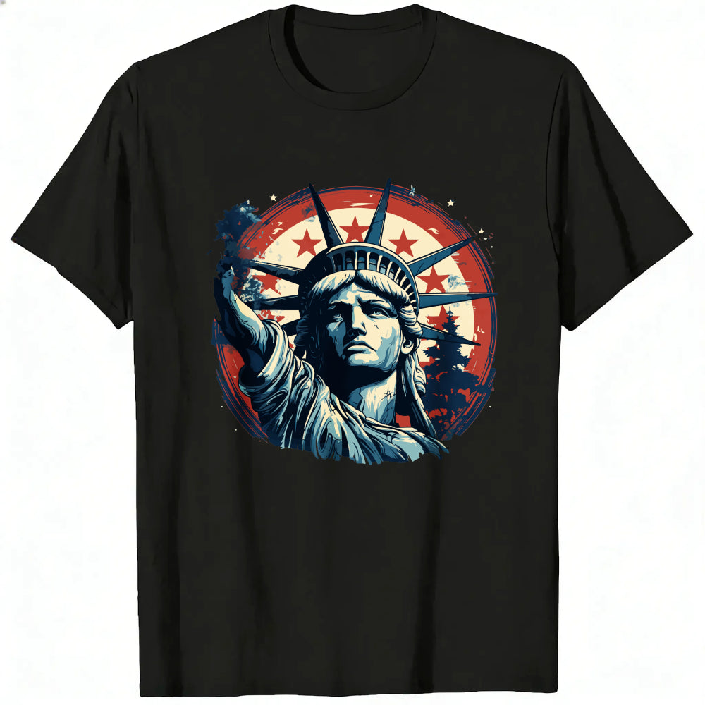 American Flag Statue Of Liberty Classic T-Shirt