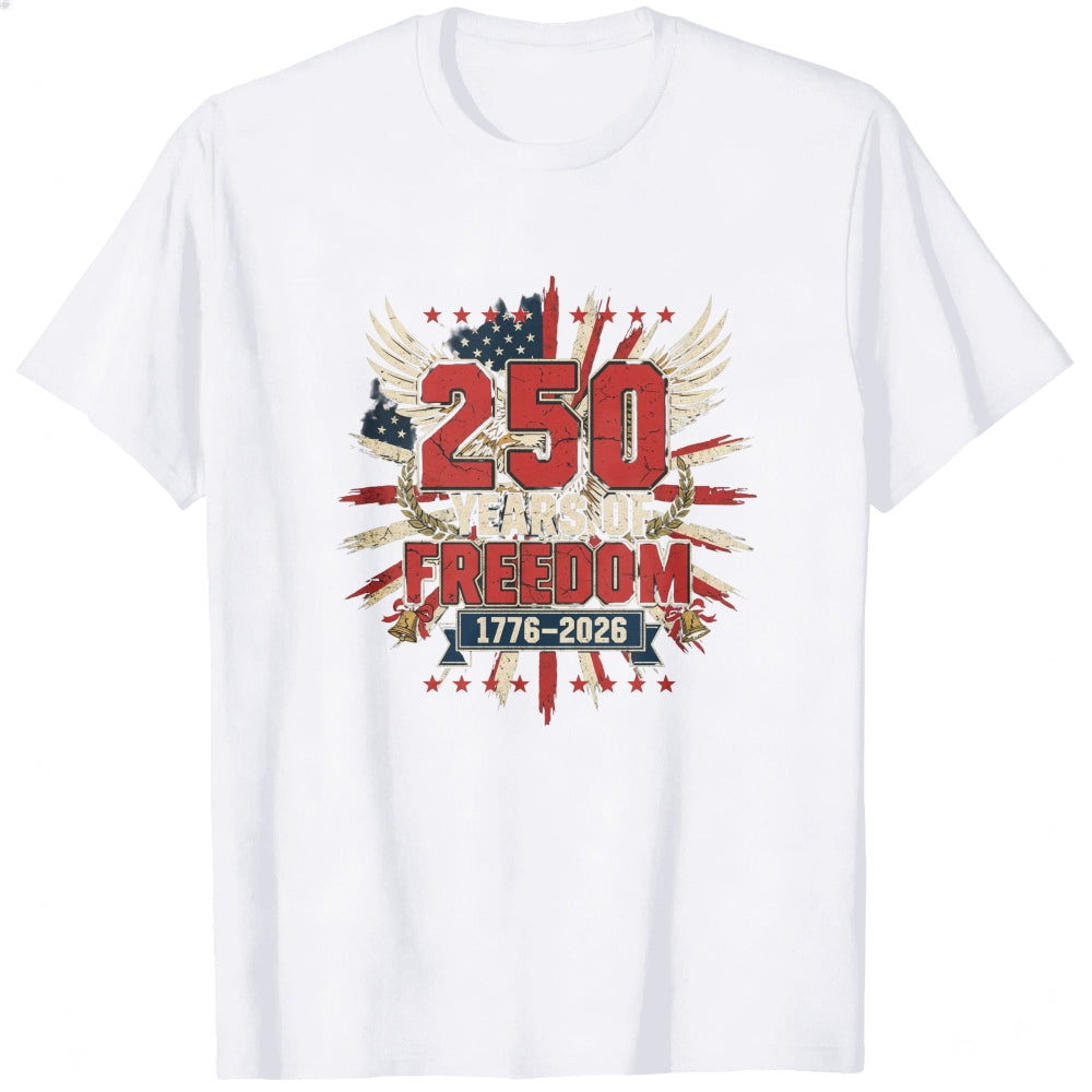 Patriotic American Flag Wings 250 Freedom 1776 2026 Classic T-Shirt