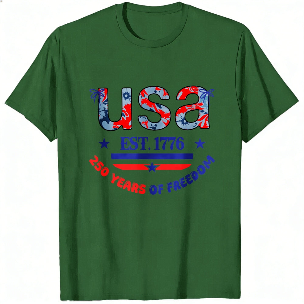 Patriotic Usa Flag Design Classic T-Shirt 250 Years Of Freedom Celebration