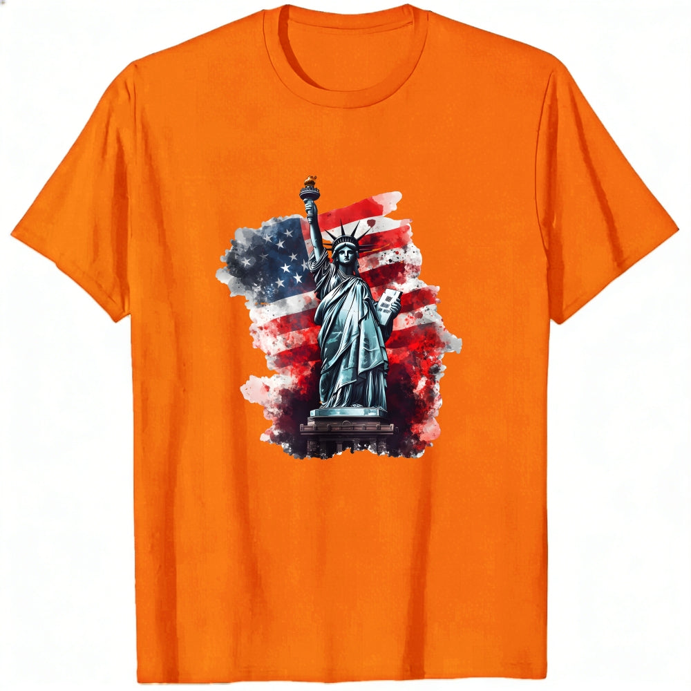American Flag Statue Of Liberty Classic T-Shirt