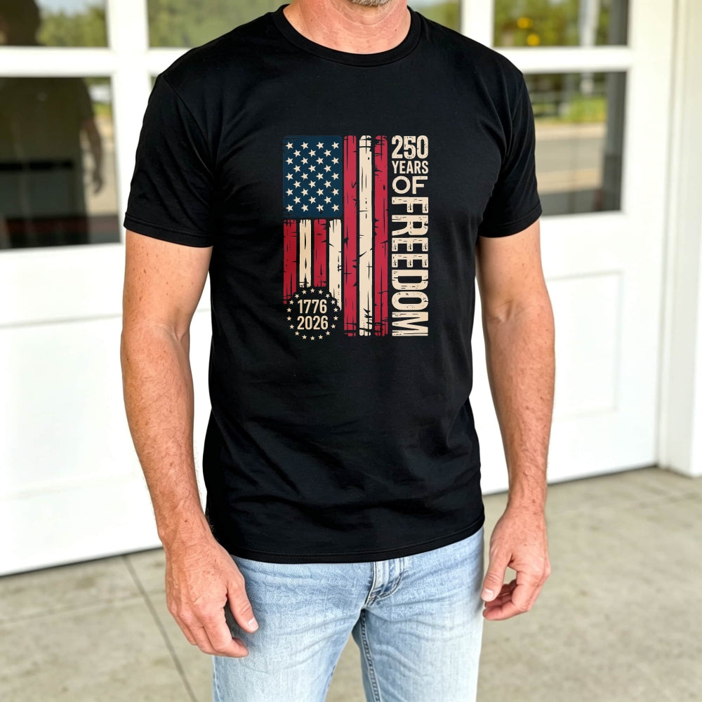 American Flag Design Classic T-Shirt 250 Years Of Freedom 1776 2026