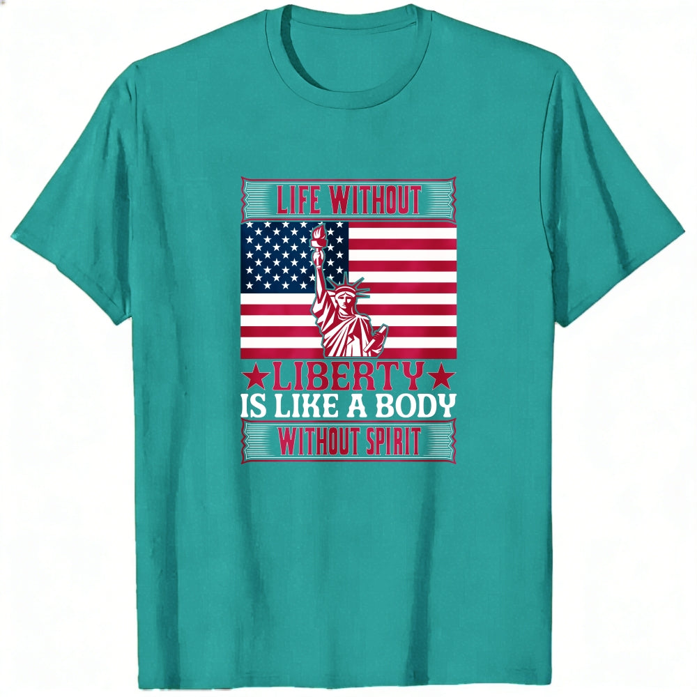 Patriotic American Flag Statue Of Liberty Classic T-Shirt