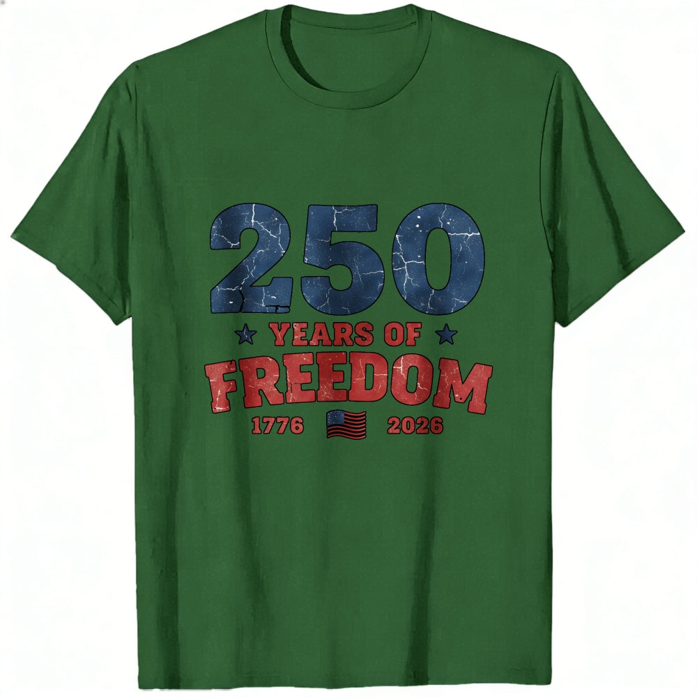 Patriotic American Independence Day 250 Years Of Freedom Classic T-Shirt
