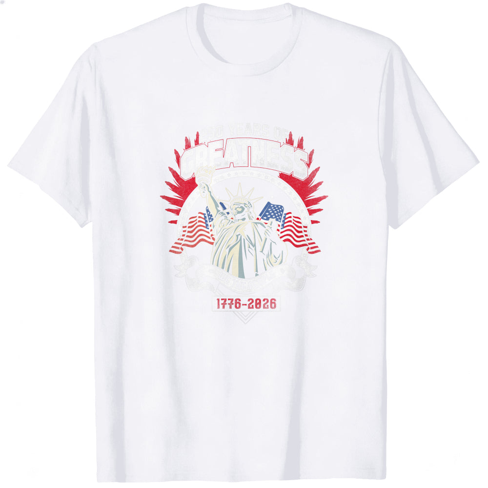 Patriotic American Flag Statue Of Liberty 250 Years Of Greatness Classic T-Shirt