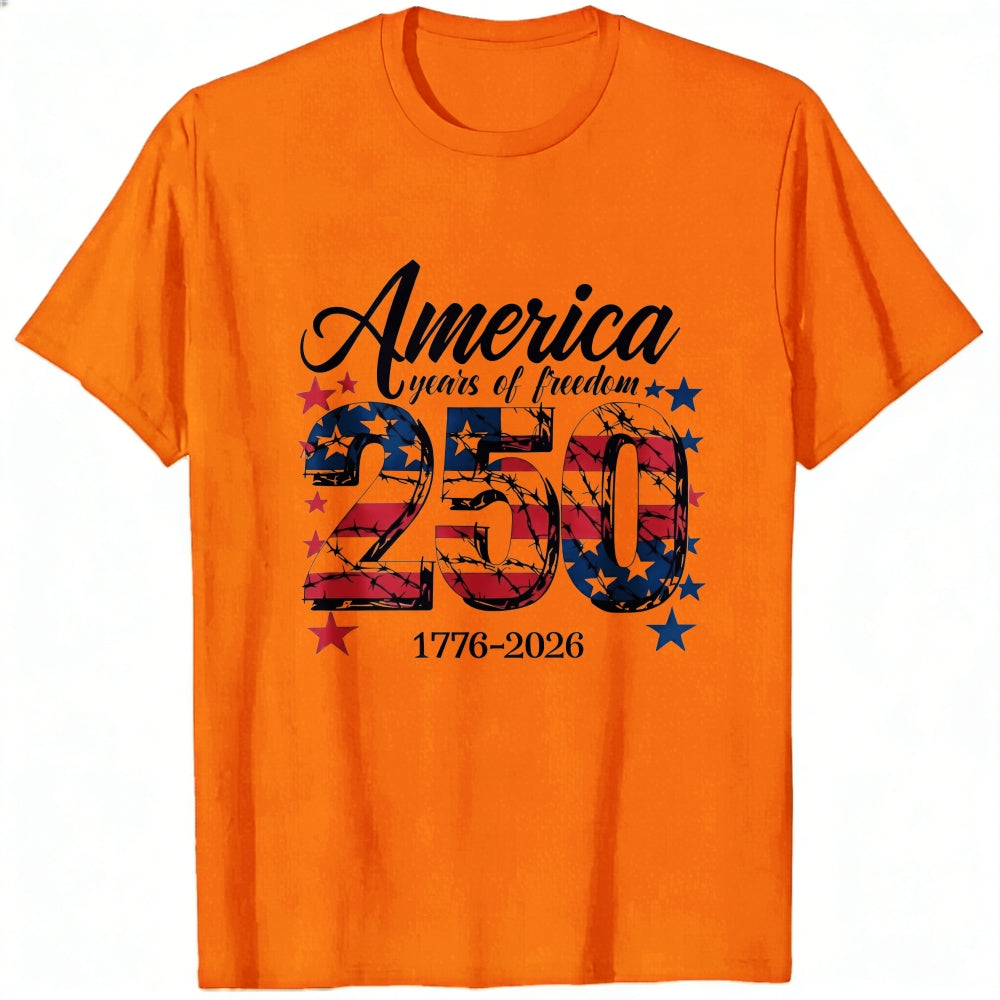 Patriotic American Flag Design Classic T-Shirt 250 Years Of Freedom 1776 2026
