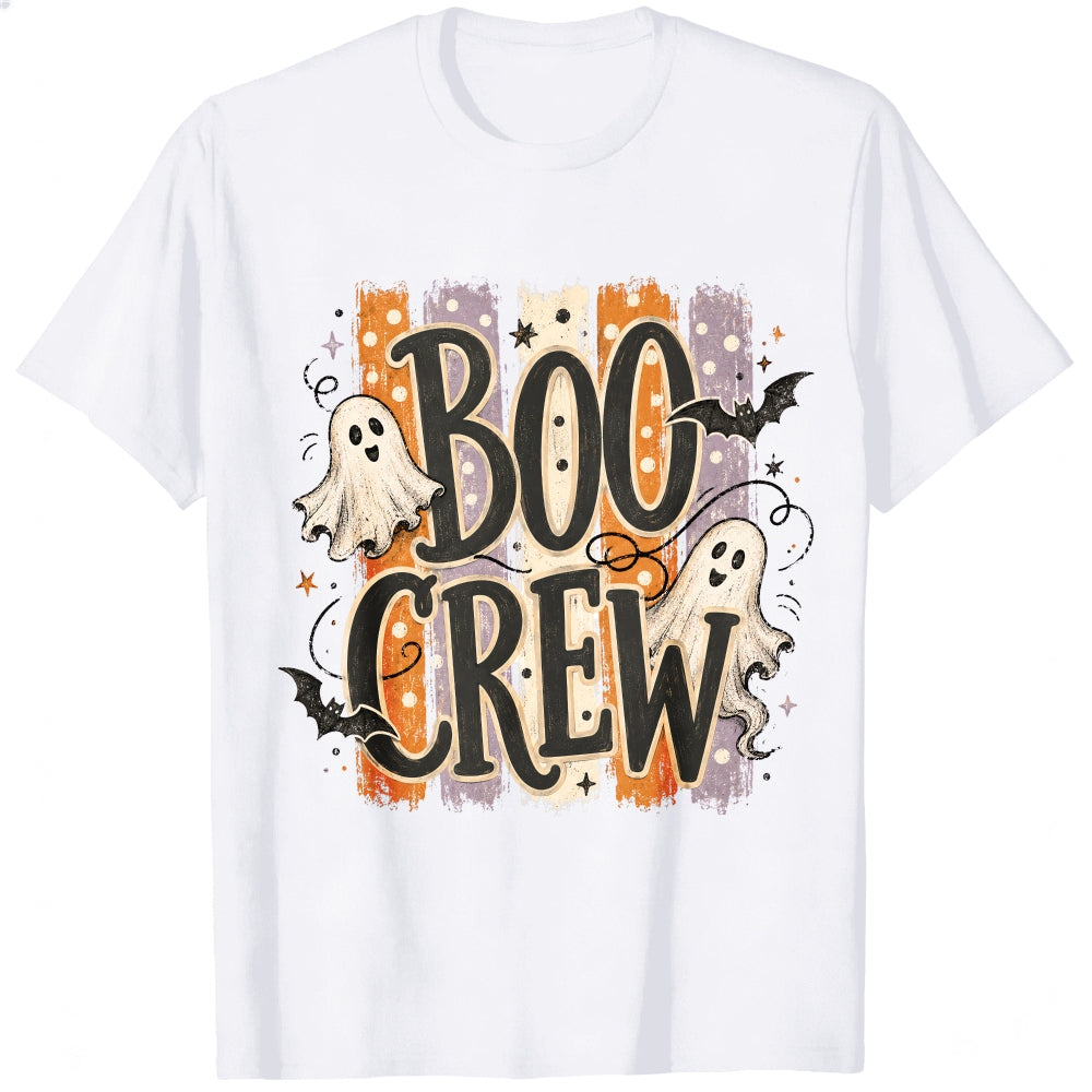 Halloween Funny Boo Crew Ghost Bat Classic T-Shirt